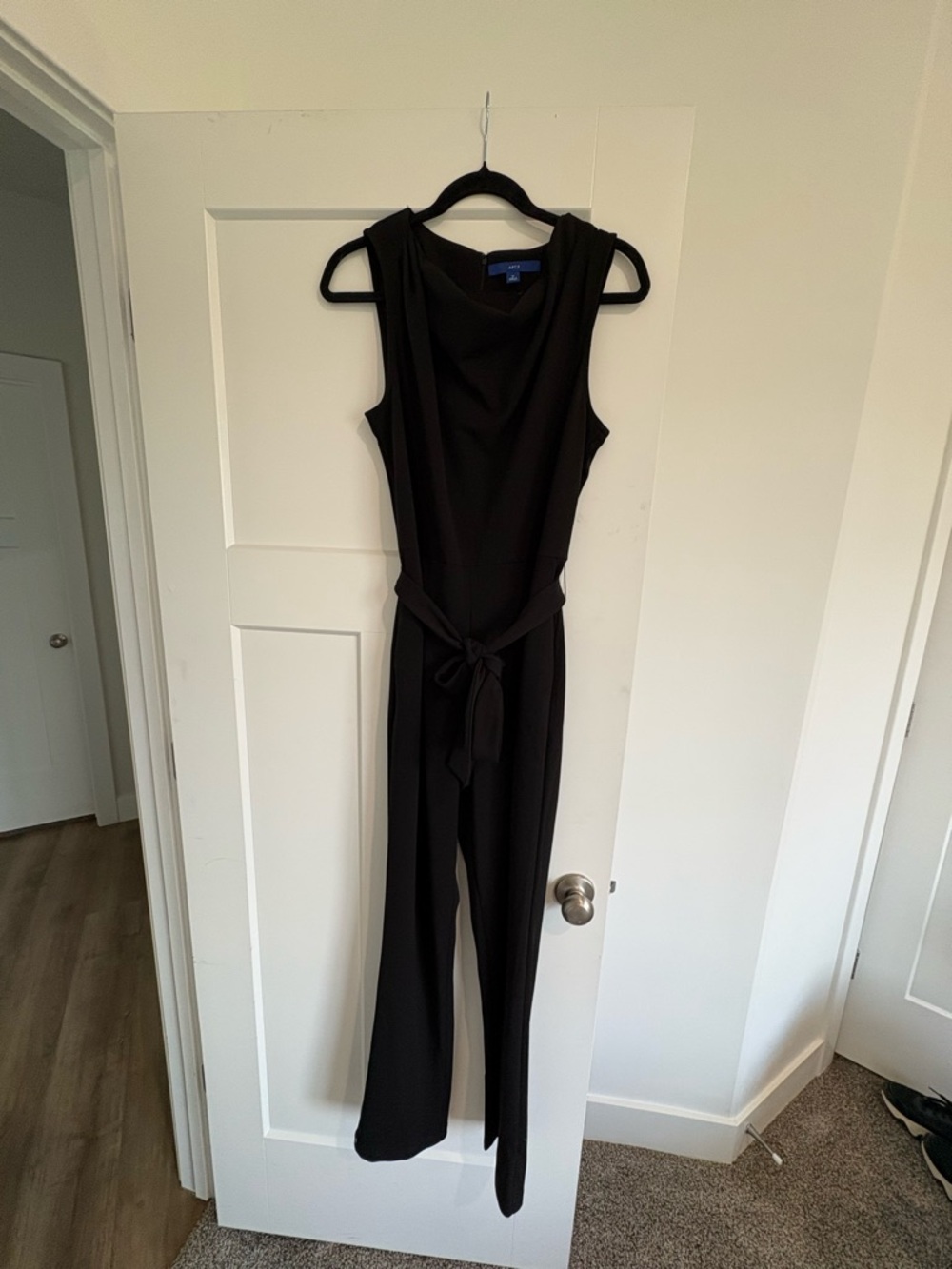 Apt. 9 Black Sleeveless Tie-Waist Jumpsuit